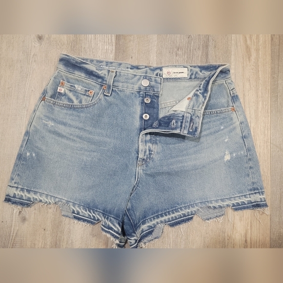 Ag Adriano Goldschmied Alexxis High Rise Wedgie Shorts SZ 29 - Picture 3 of 6